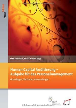 Human Capital Auditierung - Aufgabe für das Personalmanagement de Peter Friederichs