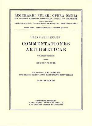 Commentationes algebraicae ad theoriam aequationum pertinentes de Leonhard Euler