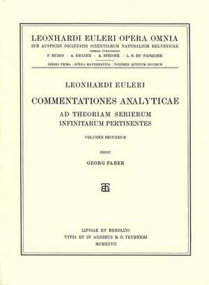 Commentationes analyticae ad theoriam serierum infinitarum pertinentes 3rd part, 1st section de Leonhard Euler