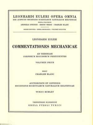 Mechanica sive motus scientia analytice exposita 1st part de Leonhard Euler