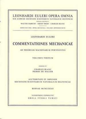 Commentationes mechanicae ad theoriam machinarum pertinentes 1st part de Leonhard Euler