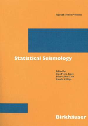 Statistical Seismology de David Vere-Jones