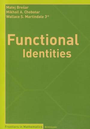 Functional Identities de Matej Brešar