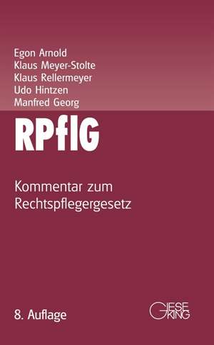 Rechtspflegergesetz de Egon Arnold