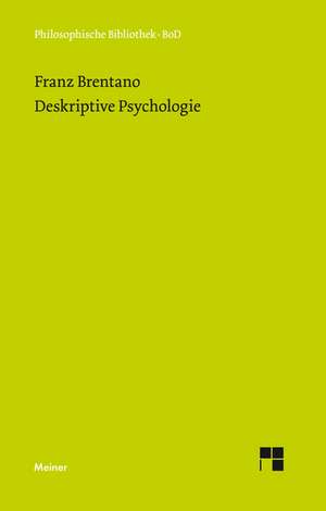 Deskriptive Psychologie de Franz Brentano