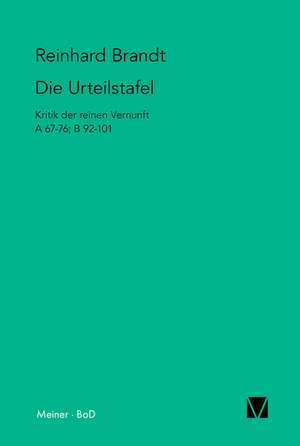 Die Urteilstafel de Reinhard Brandt