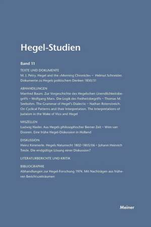 Hegel-Studien Band 11 (1976): Thomas Von Aquin Und Die Scholastik de Friedhelm Nicolin