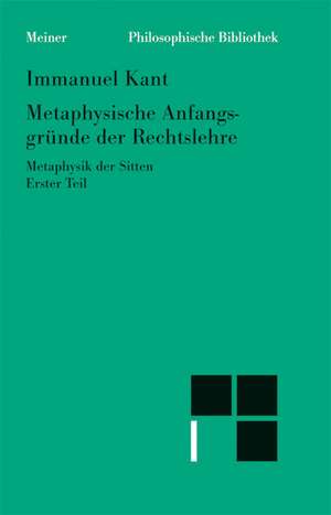 Metaphysische Anfangsgründe der Rechtslehre de Immanuel Kant