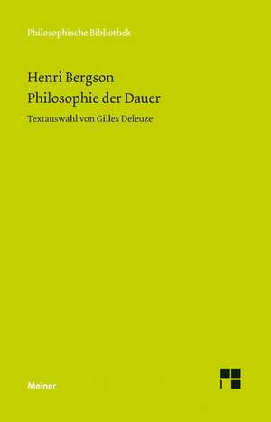 Philosophie der Dauer de Henri Bergson