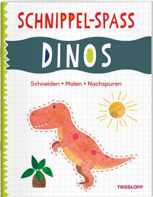 Schnippel-Spaß. Dinos. Schneiden - Malen - Nachspuren de Amanda Lott