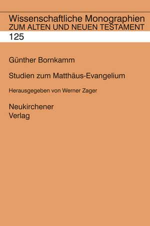 Studien zum Matthäus-Evangelium de Günther Bornkamm