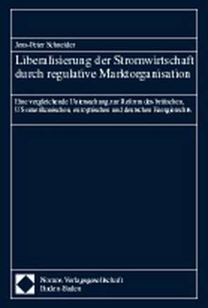 Liberalisierung der Stromwirtschaft durch regulative Marktorganisation de Jens-Peter Schneider