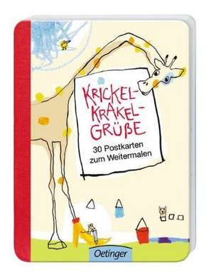 Krickel-Krakel-Grüße. 30 Postkarten zum Weitermalen