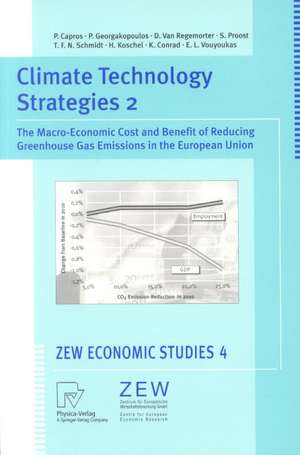 Climate Technology Strategies 2: The Macro-Economic Cost and Benefit of Reducing Greenhouse Gas Emissions in the European Union de Pantelis Capros