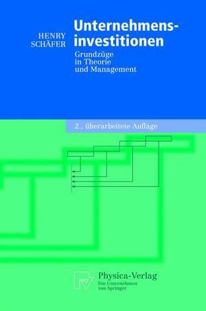 Unternehmensinvestitionen: Grundzüge in Theorie und Management de Henry Schäfer