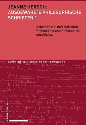 Schriften zur theoretischen Philosophie und Philosophiegeschichte de Silvan Imhof