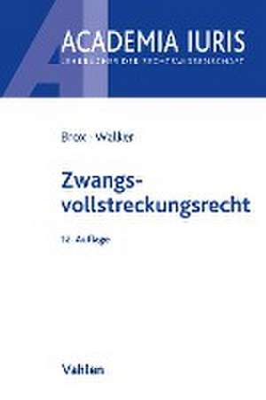 Zwangsvollstreckungsrecht de Hans Brox