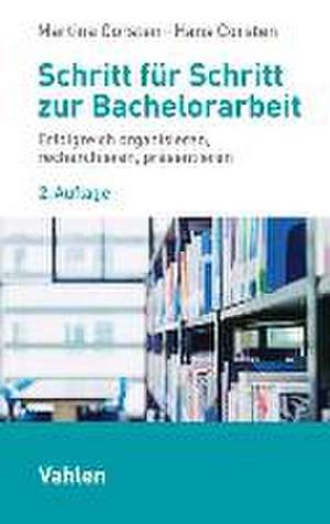 Schritt für Schritt zur Bachelorarbeit de Martina Corsten