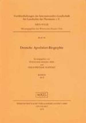 Deutsche Apotheker-Biographie II. M-Z de Wolfgang H. Hein