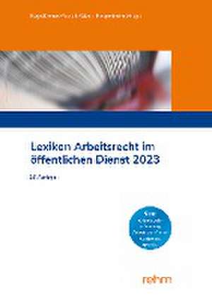 Lexikon Arbeitsrecht im öffentlichen Dienst 2023 de Martin Krömer