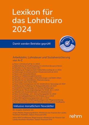 Lexikon für das Lohnbüro 2024 de Wolfgang Schönfeld