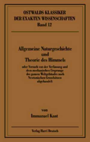 Allgemeine Naturgeschichte und Theorie des Himmels de Immanuel Kant