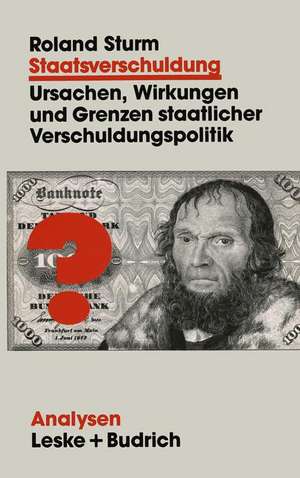 Staatsverschuldung: Ursachen, Wirkungen und Grenzen staatlicher Verschuldungspolitik de Roland Sturm