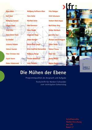 Die Mühen der Ebene: Programmqualität als Anspruch und Aufgabe de Dorothee Reinhold