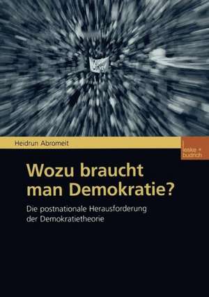 Wozu braucht man Demokratie?: Die postnationale Herausforderung der Demokratietheorie de Heidrun Abromeit