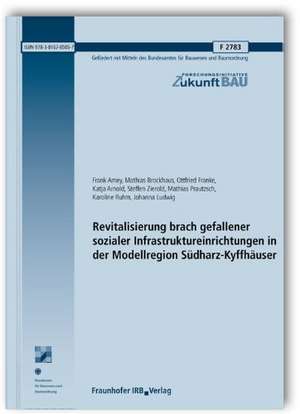 Revitalisierung brach gefallener sozialer Infrastruktureinrichtungen in der Modellregion Südharz-Kyffhäuser de Frank Amey