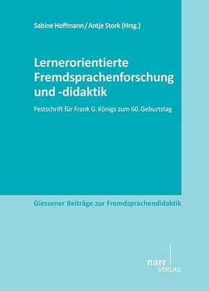 Lernerorientierte Fremdsprachenforschung und -didaktik de Sabine Stork Hoffmann