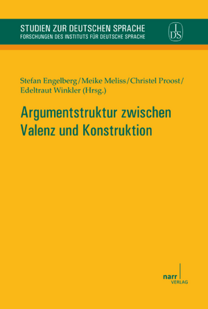 Argumentstruktur zwischen Valenz und Konstruktion de Stefan Engelberg