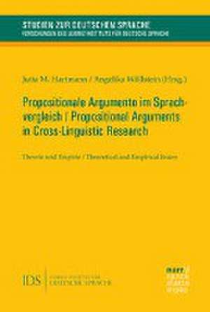 Propositionale Argumente im Sprachvergleich / Propositional Arguments in Cross-Linguistic Research de Jutta M. Hartmann