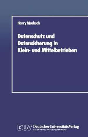 Datenschutz und Datensicherung in Klein- und Mittelbetrieben de Harry Mucksch