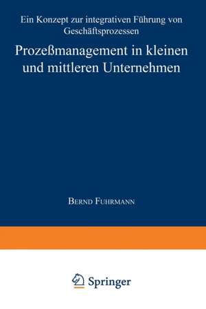 Prozeßmanagement in kleinen und mittleren Unternehmen: Ein Konzept zur integrativen Führung von Geschäftsprozessen de Bernd Fuhrmann