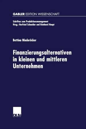 Finanzierungsalternativen in kleinen und mittleren Unternehmen: Eine neo-institutionalistische Analyse unter besonderer Berücksichtigung der Innovationsfinanzierung de Bettina Niederöcker