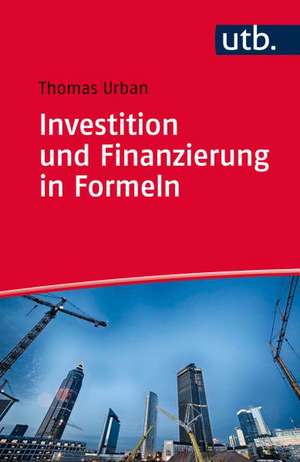 Investition und Finanzierung in Formeln de Thomas Urban