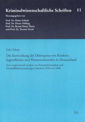 Die Entwicklung der Delinquenz von Kindern, Jugendlichen und Heranwachsenden in Deutschland de Felix Schulz