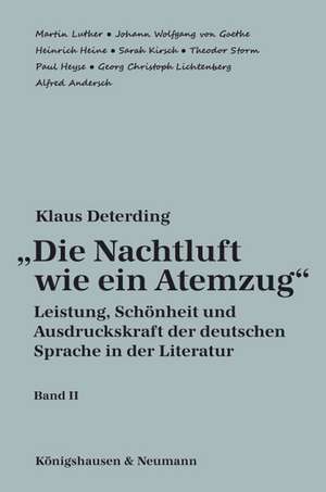 "Die Nachtluft wie ein Atemzug" de Klaus Deterding