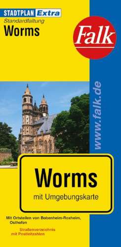 Falk Stadtplan Extra Standardfaltung Worms