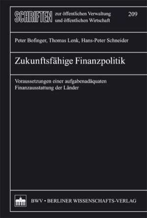 Zukunftsfähige Finanzpolitik de Peter Bofinger