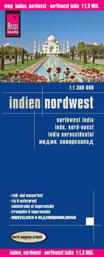 Reise Know-How Landkarte Indien, Nordwest / India, Northwest 1:1.300.000 de Reise Know-How Verlag Peter Rump