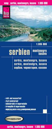 Reise Know-How Landkarte Serbien, Montenegro, Kosovo 1 : 385.000 de Reise Know-How Verlag Peter Rump