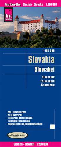 Reise Know-How Landkarte Slowakei / Slovakia (1:280.000) de Reise Know-How Verlag Peter Rump