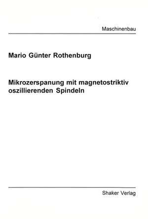 Mikrozerspanung mit magnetostriktiv oszillierenden Spindeln de Mario G Rothenburg