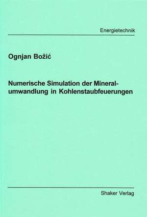 Numerische Simulation der Mineralumwandlung in Kohlenstaubfeuerungen de Ognjan Bozic