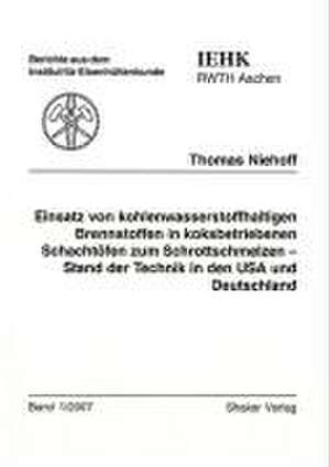 Einsatz von kohlenwasserstoffhaltigen Brennstoffen in koksbetriebenen Schachtöfen zum Schrottschmelzen - Stand der Technik in den USA und Deutschland de Thomas Niehoff