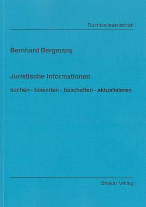 Juristische Informationen de Bernhard Bergmans