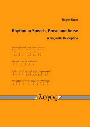 Rhythm in Speech, Prose and Verse