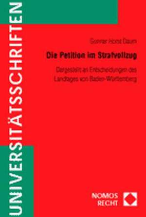 Die Petition im Strafvollzug